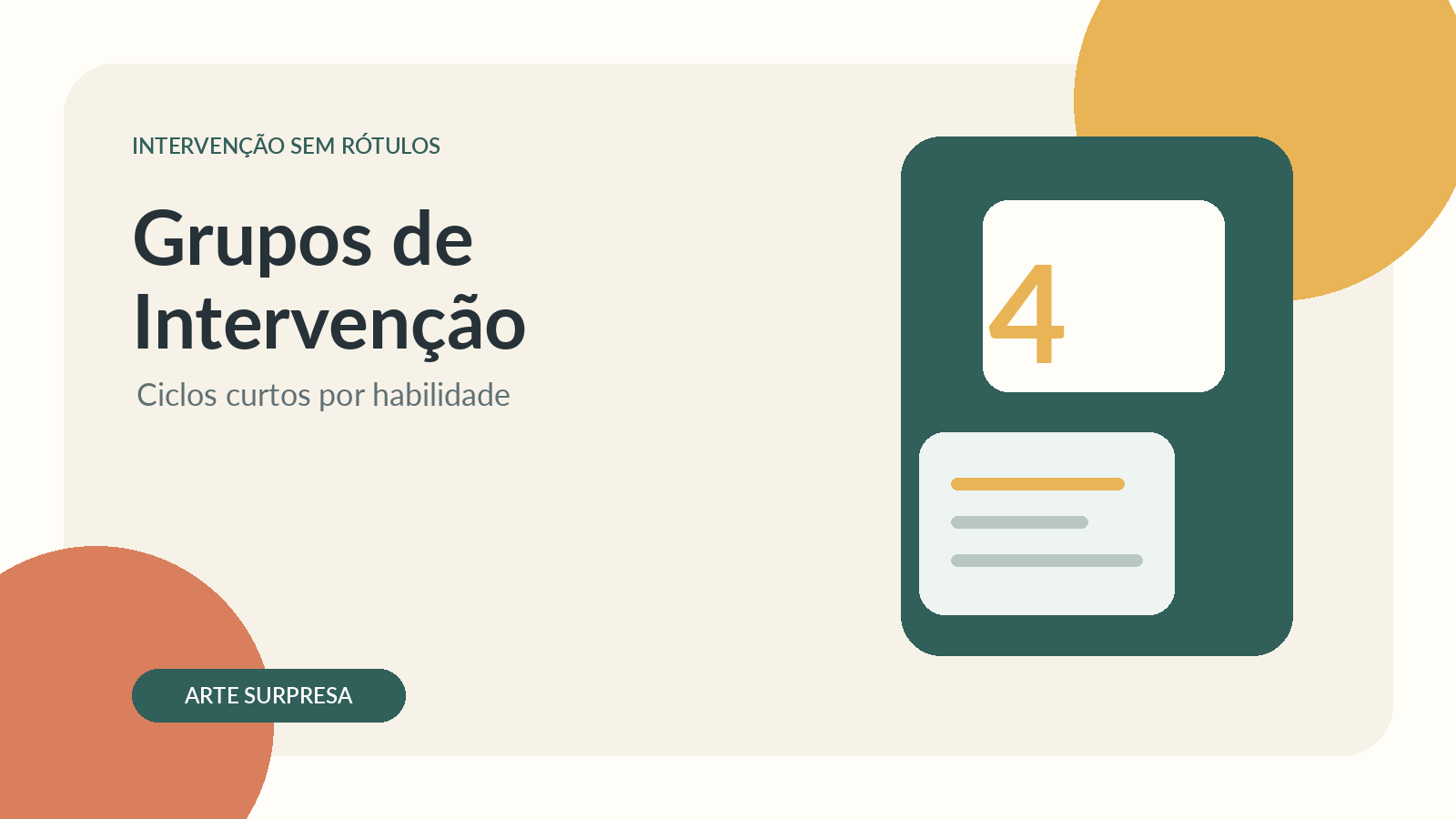 Professora conduzindo pequeno grupo de intervenção em alfabetização