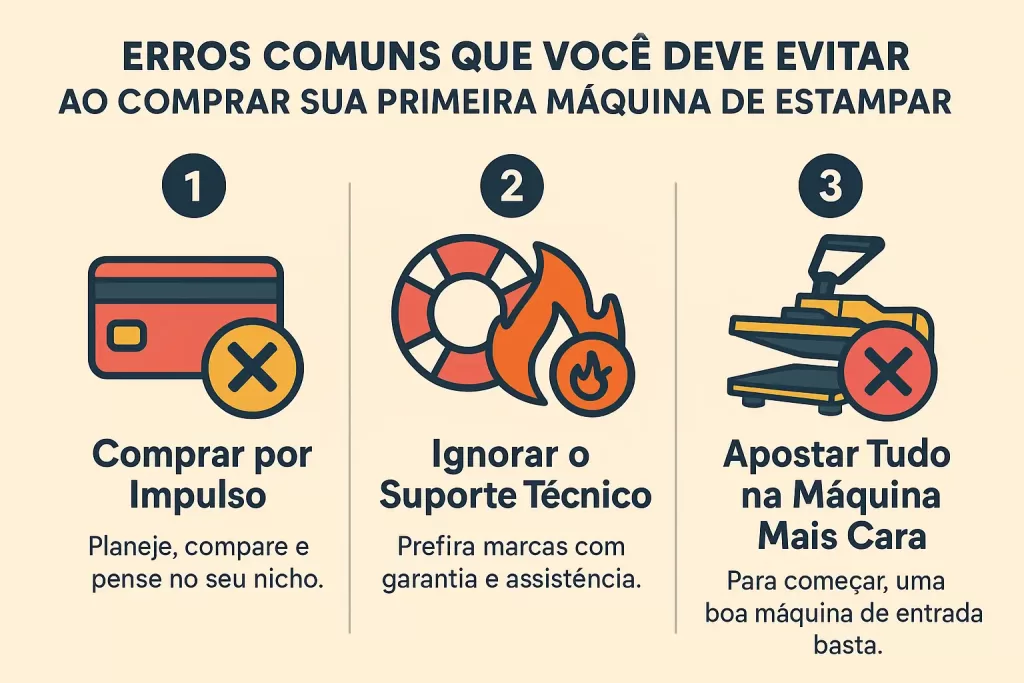 Como Evitar Erros ao Escolher Sua Primeira Máquina de Estampar Camisetas