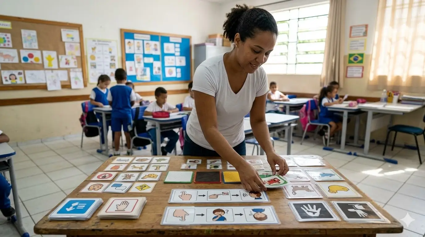 TDAH na escola: principais dificuldades e como agir 2 estratégias para tdah na escola com professora ajudando aluno
