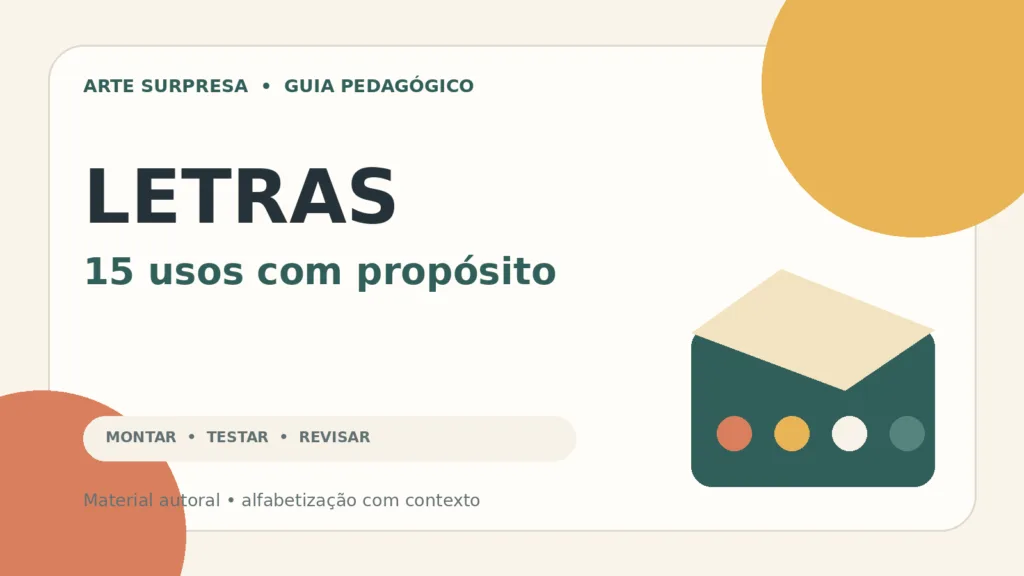 Criança formando palavras com letras móveis ao lado de uma professora