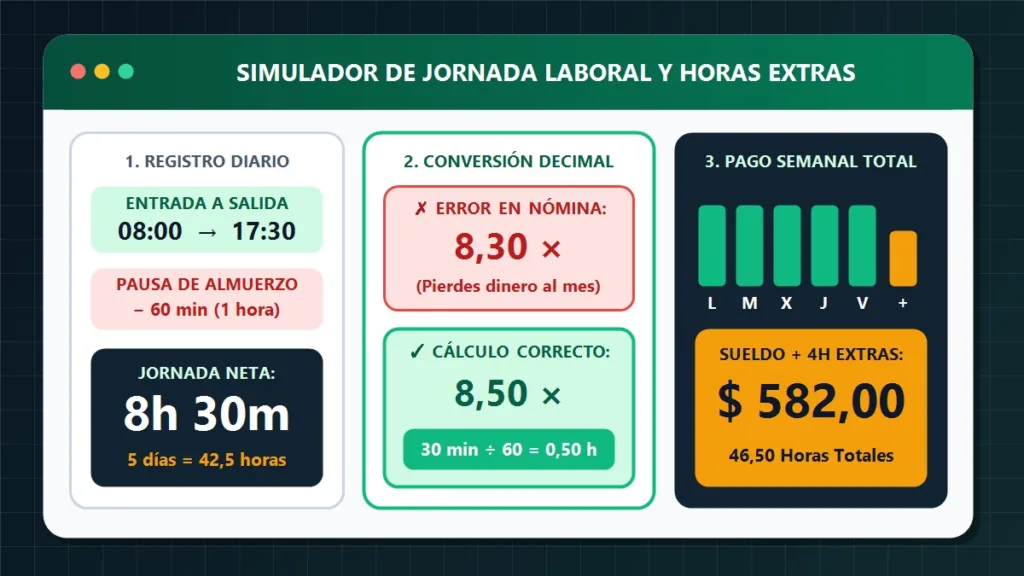 calculadora de horas de trabajo