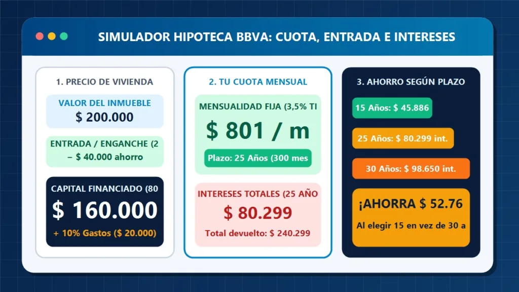 Simulador Hipoteca BBVA